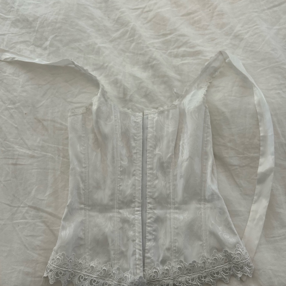 Frederick’s of Hollywood White Corset M